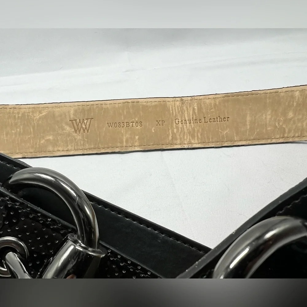 W by Worth wide double buckle belt